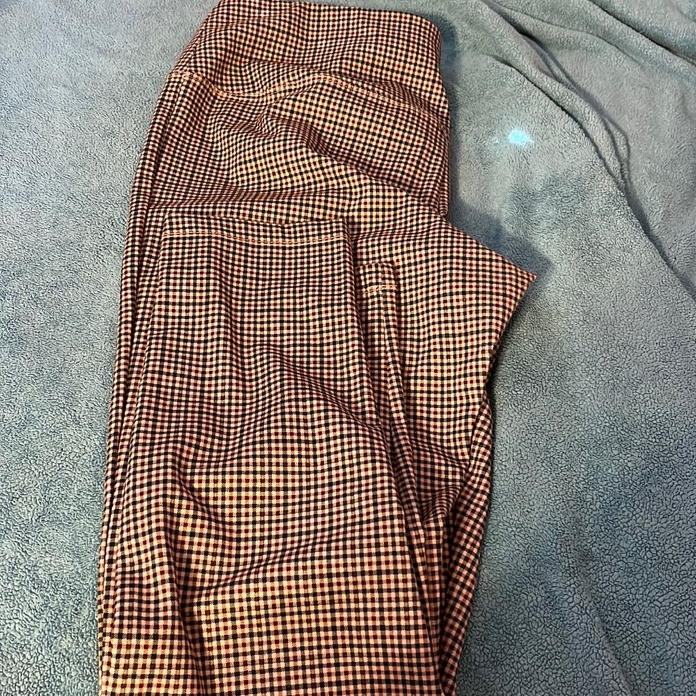 Worn once women’s plaid pants, so stylish!
